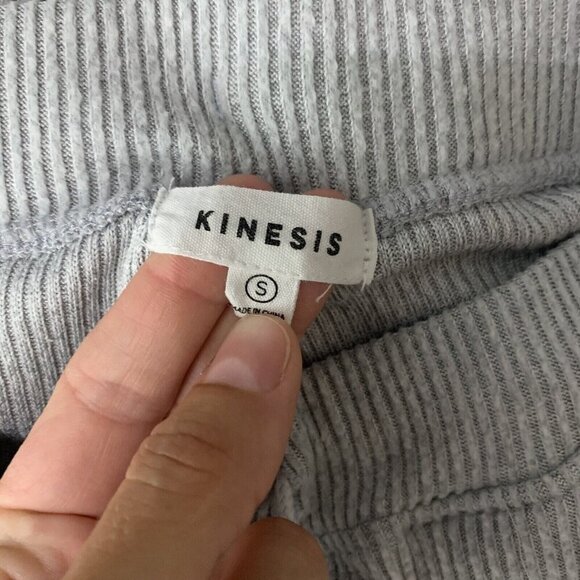 Kinesis Women's 2 Piece Lounge Set Small Gray Ribbed Comfy Stretchy - Picture 6 of 7